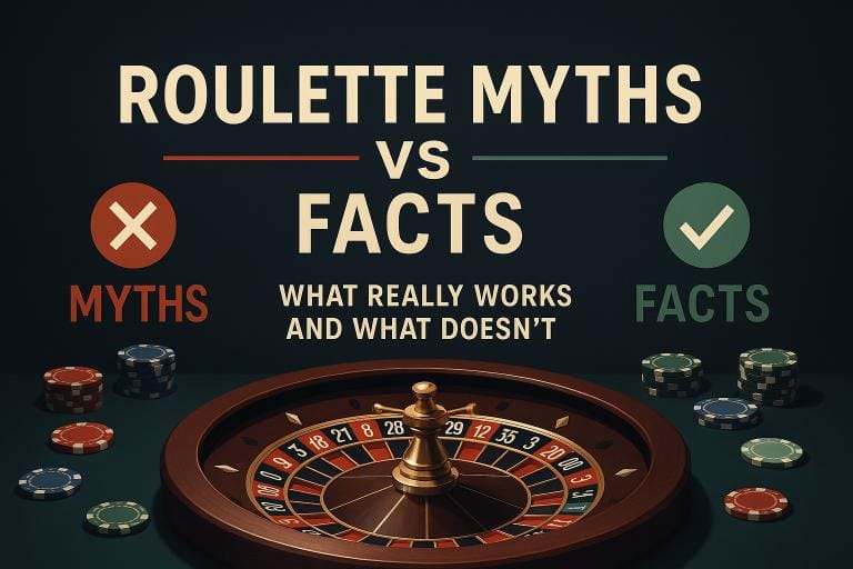Roulette wheel with chips and icons for Martingale, Fibonacci, and D’Alembert, illustrating three popular betting systems.