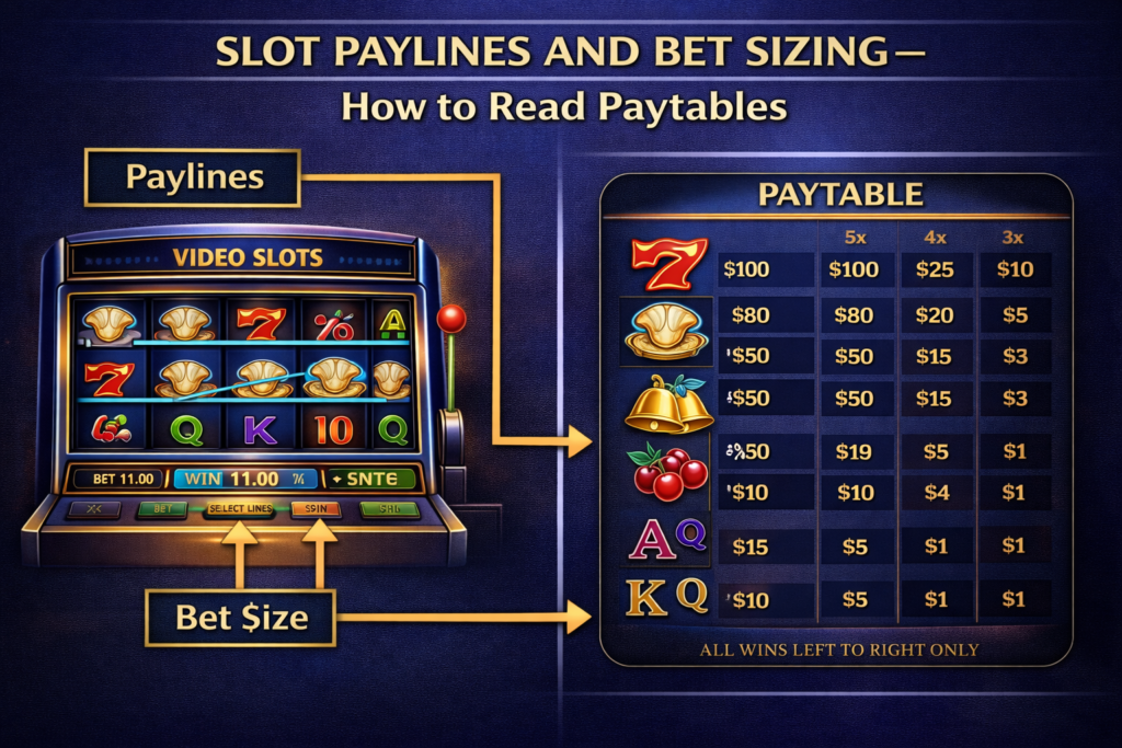 Slot Paylines and Bet Sizing – How to Read Paytables