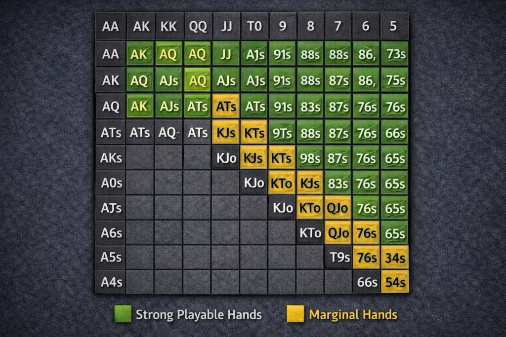 Starting Hand Selection in Texas Hold'em – Which Hands to Play