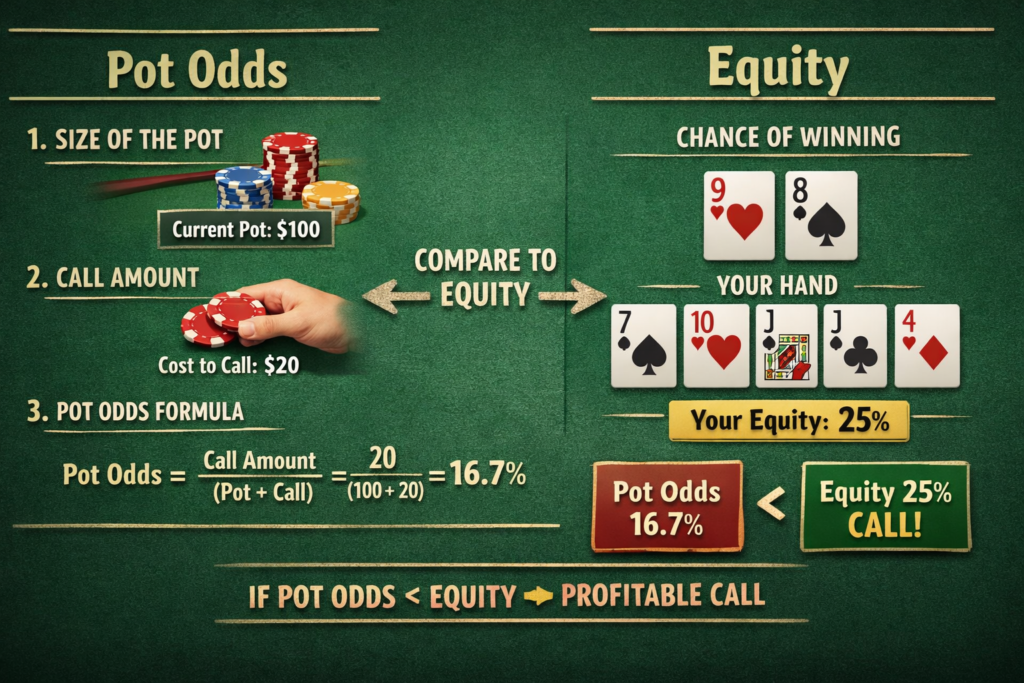 Pot Odds and Equity in Poker – Essential Math for Winning